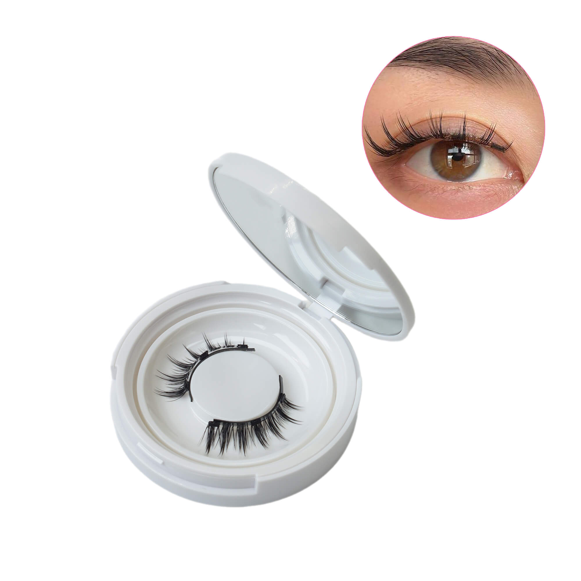 Wispy Cat-Eye Magnetic Eyelashes without Eyeliner