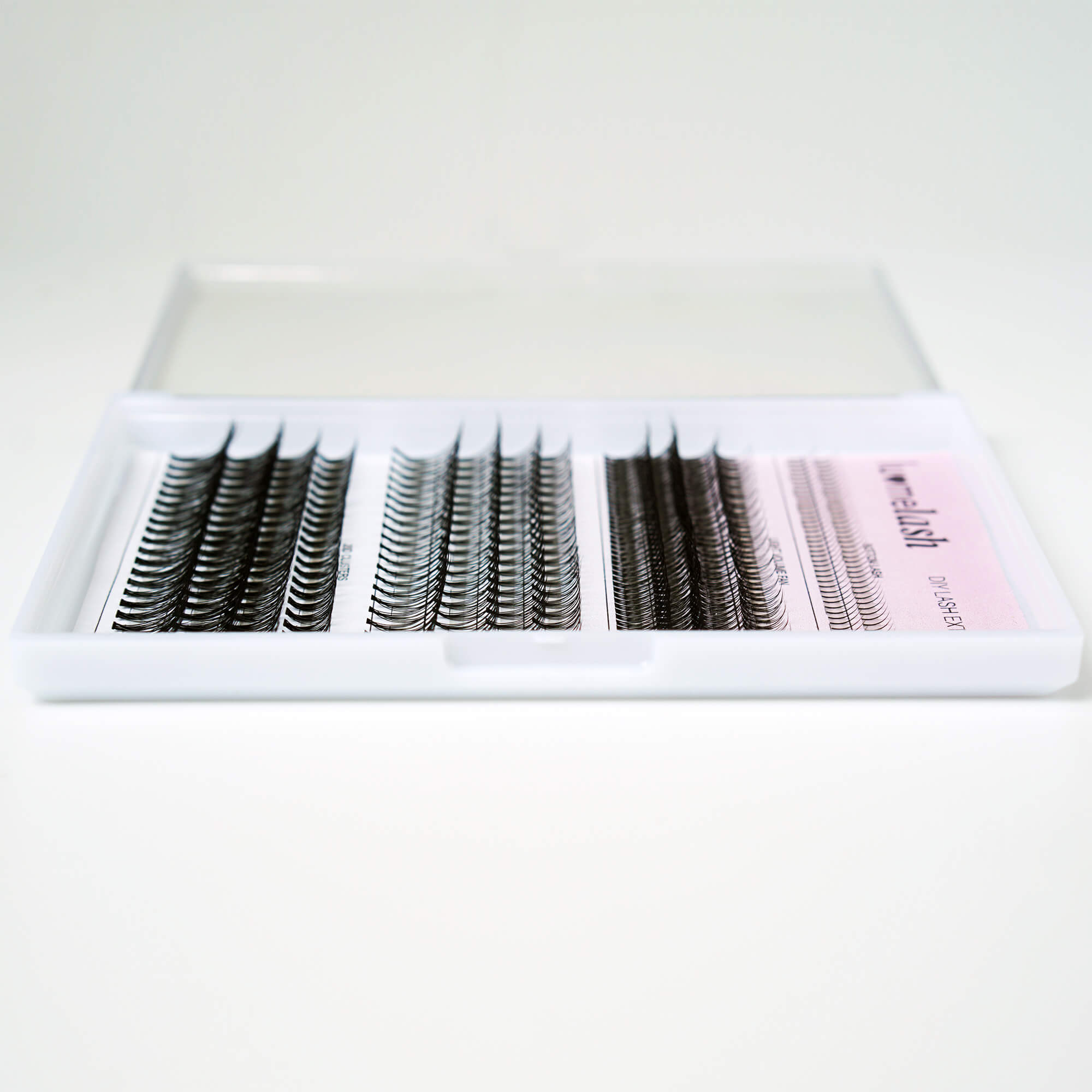 Multi-Style DIY Cluster Lashes Mixed Length (Bottom Lash / Light Fan / 7D Spike Fan / 20D)