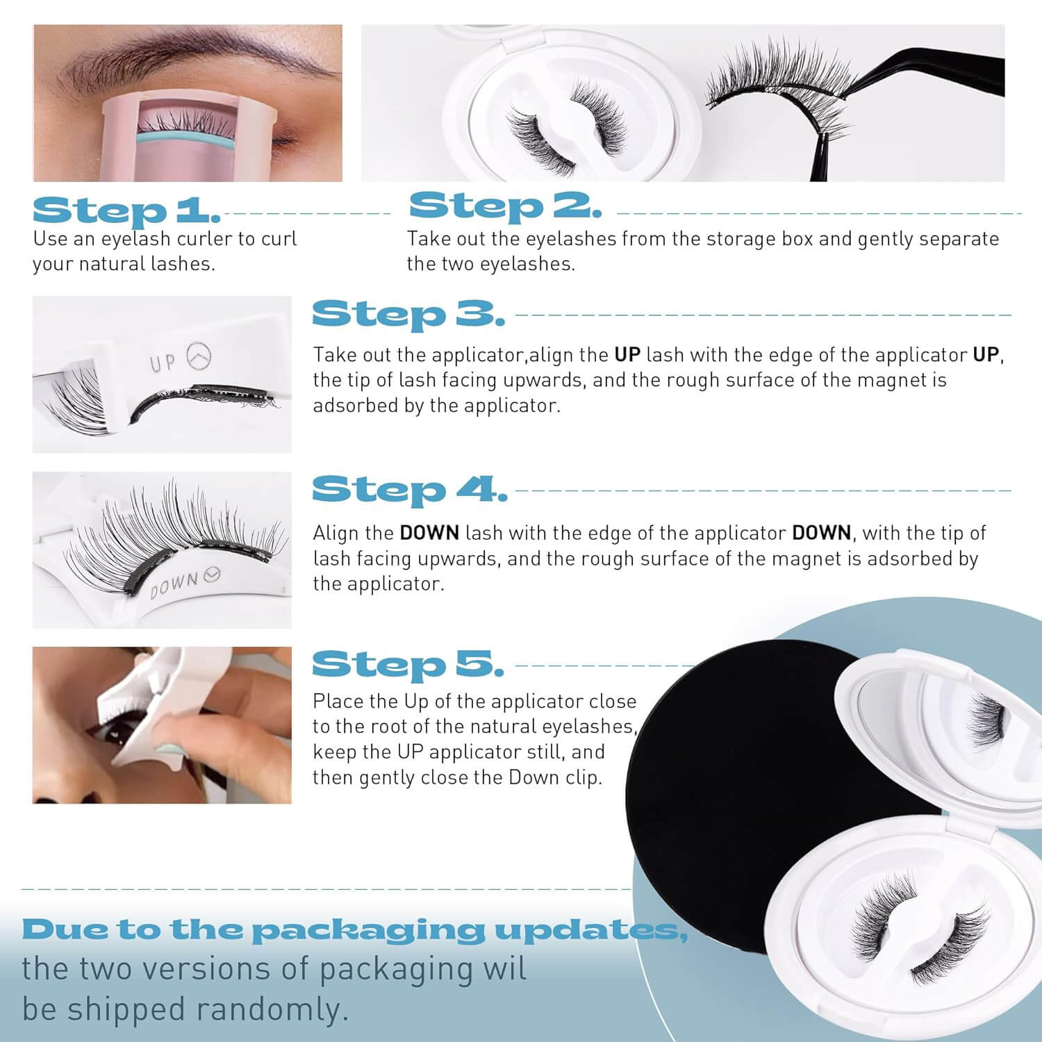 Magnetic Eyelashes Natural Look Magnetic Lashes Cat Eye, Soft Magnets False Eyelashes to Wear Reusable Magnetic Eyelashes