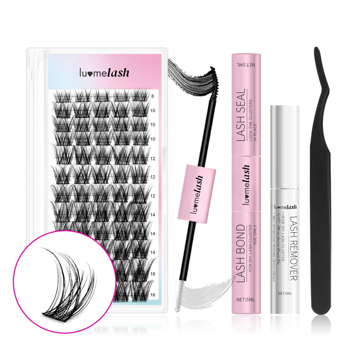 Dramatic D Curl DIY Cluster Lashes Mixed Length