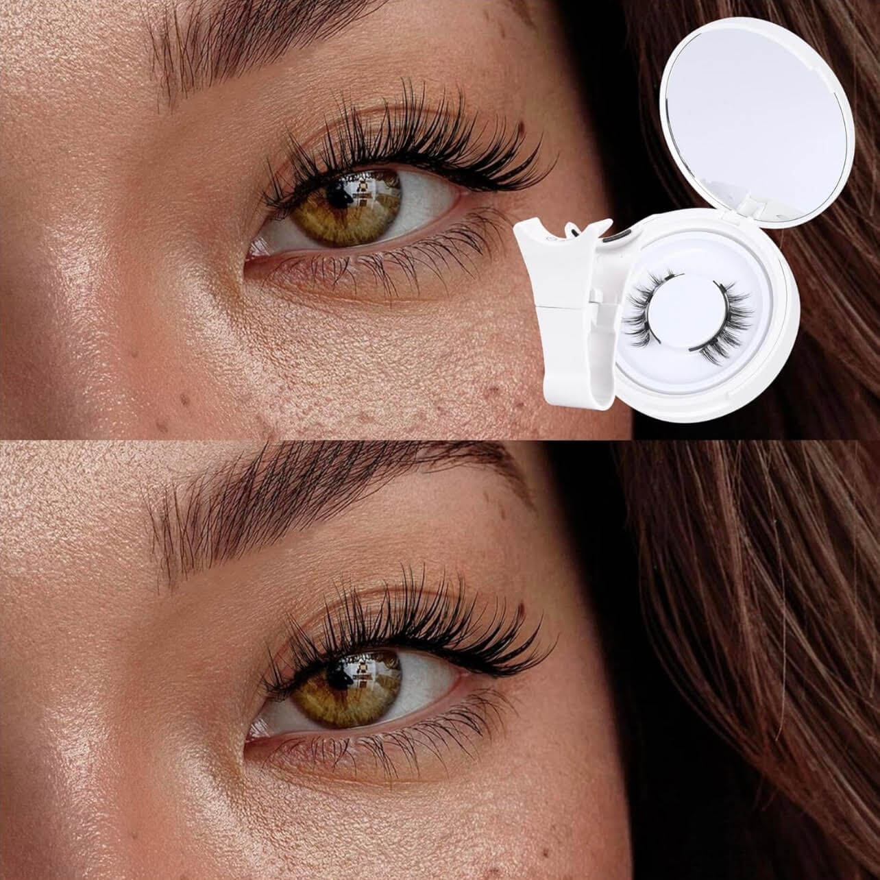 Wispy Cat-Eye Natural Magnetic Eyelashes without Eyeliner