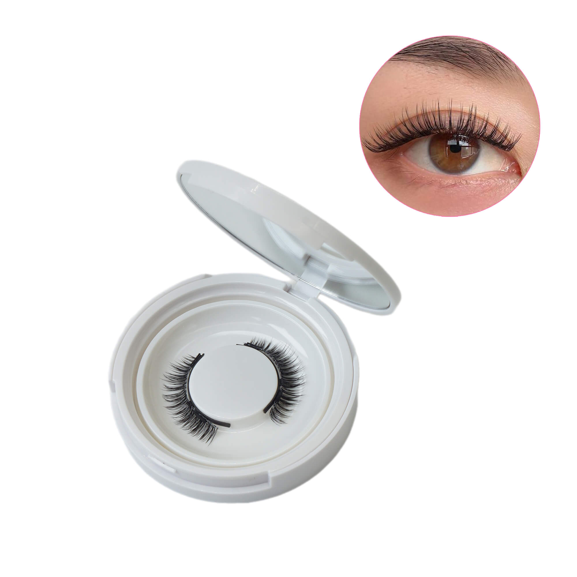 Doll-Eye Natural Magnetic Eyelashes without Eyeliner