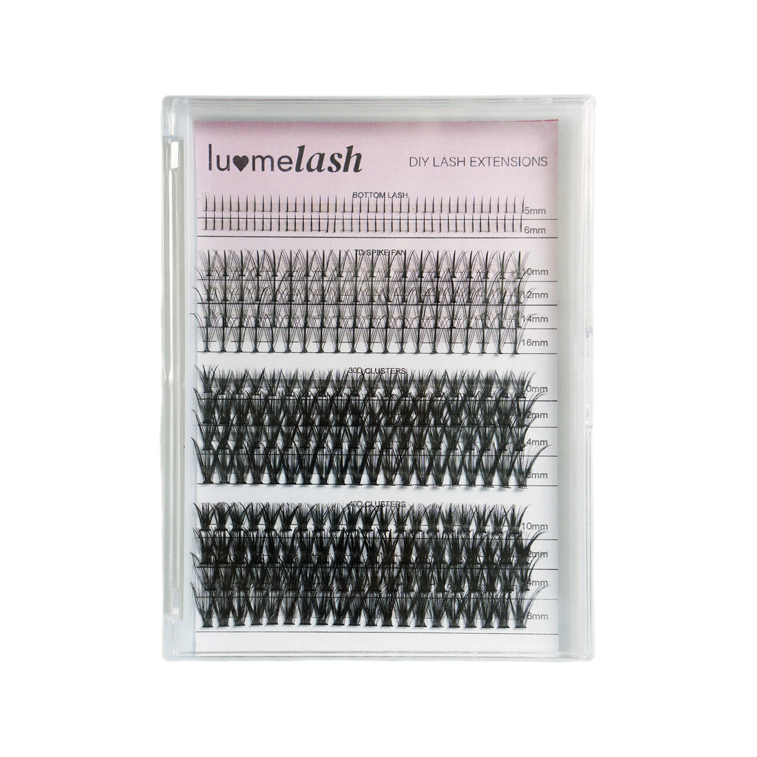 Pro-Volume DIY Cluster Lashes Mixed Length (Bottom Lash / 7D Spike Fan / 30D / 40D Clusters)