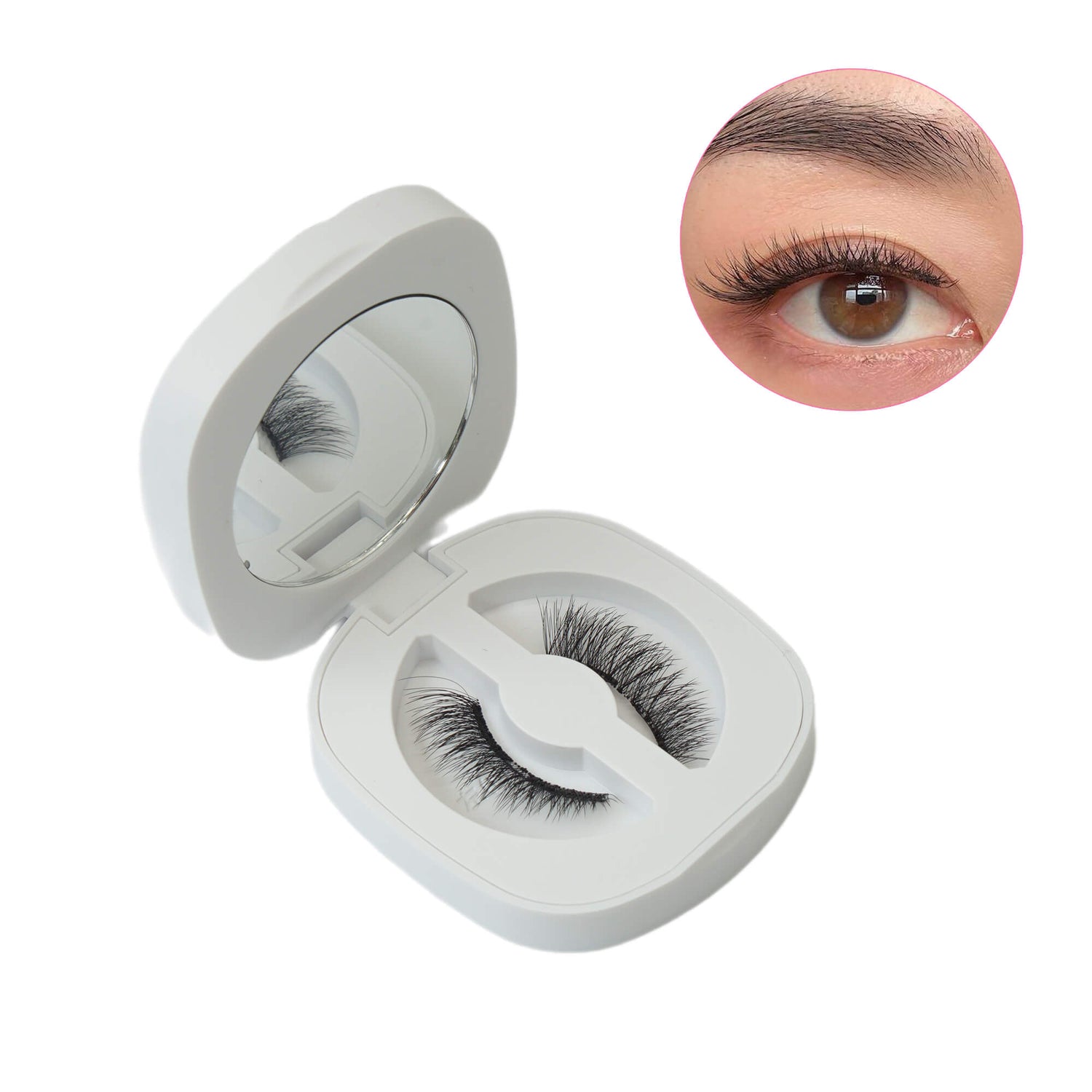 Cat Eye Natural Magnetic Eyelashes, Soft Magnets, Reusable